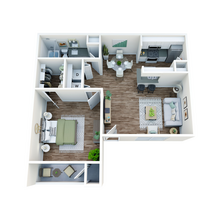 A2 - 1 Bed | 1 Bath | Classic 702 floor plan